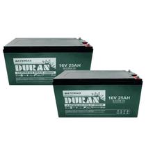 KIT 02 Baterias Estacionarias Duran 16V 25AH VRLA-AGM 6-DZM-20 Bike Elétrica