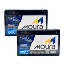 Kit 02 Baterias Moura Selada Vrla 12V 7Ah Estacionaria 12Mva-7