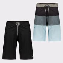 Kit 02 Bermudas Nicoboco Preto e Cinza