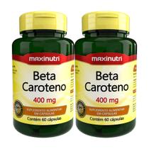 Kit 02 Beta Caroteno 400mg 60 Cápsulas Maxinutri Kit 02 Beta Caroteno 400mg 60 Cápsulas Maxinutri