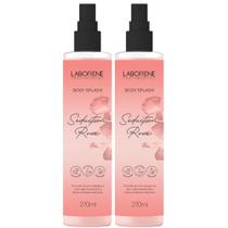 Kit 02 Body Splash Seduction Rose Âmbar e Almíscar Laborene 270ml