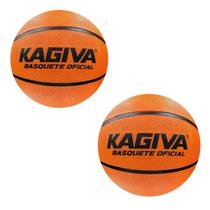 Kit 02 Bola De Basquete Kagiva Oficial Borracha Kit 02 Bola De Basquete Kagiva Oficial Borracha
