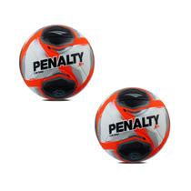 Kit 02 Bola De Futebol Society Penalty S11 R2 XXV Cor:Preto+Laranja
