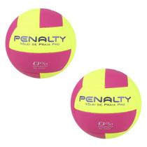 Kit 02 Bola Vôlei De Praia Penalty Pro X Cor:Amarelo+RosaTamanho:UnicoGênero:Unico