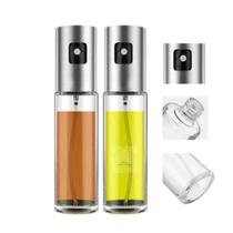 Kit 02 Borrifador Spray Galheteiro Pulverizador De Azeite E Óleos Vidro