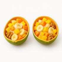 Kit 02 Bowl Mamão Tigela Em Cerâmica Para Servir Sobremesas