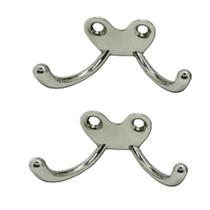 Kit 02 Cabide Chapolin Cromado Gancho Duplo Multiuso Móveis