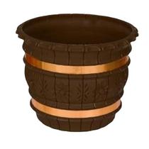 Kit 02 Cachepos Decorados 22Cm Cor Tabado Kit 02 Cachepos Decorados 22Cm Cor Tabado