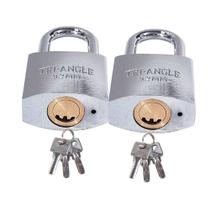 Kit 02 Cadeados Resistente robusto antifurto 45mm com 3 chaves atomica