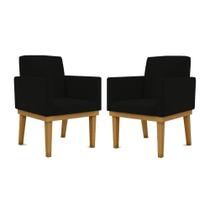 KIT 02 Cadeiras Com Base Mesa De Estudos Poltrona Decorativa