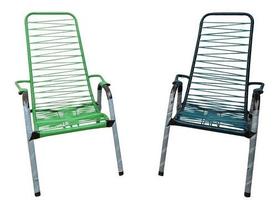 Kit 02 Cadeiras De Area Varanda Fio Reforço Braço 07 Cores