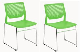 Kit 02 Cadeiras Fixa Conect Moov cor Verde - Avantti - 7009