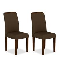 Kit 02 Cadeiras Londres Wood Imbuia/ Marrom - Moveis Arapongas