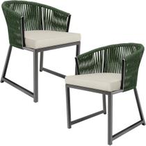 Kit 02 Cadeiras Para Área Gourmet Cozinha Bethari D04 Verde
