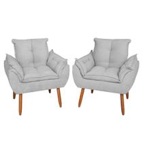 Kit 02 Cadeiras Poltronas Orgânicas Blouclê - Balaqui Decor Kit 02 Cadeiras Poltronas Orgânicas Blouclê - Balaqui Decor