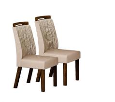 Kit 02 Cadeiras Sala de Jantar Ilheus MDF Moveis Leifer Kit 02 Cadeiras Sala de Jantar Ilheus MDF Moveis Leifer