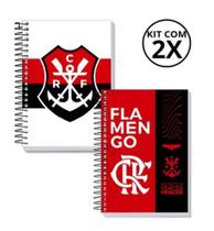 Kit 02 Cadernos Flamengo 80 Folhas Epiral Capa Dura 1 Matéria Kit 02 Cadernos Flamengo 80 Folhas Epiral Capa Dura 1 Matéria