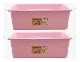 Kit 02 Caixas Organizadoras Com Travas 12 Litros