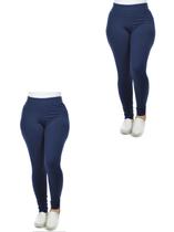 Kit 02 Calça Legging com Forro Fenomenal Kit 02 Calça Legging com Forro Fenomenal