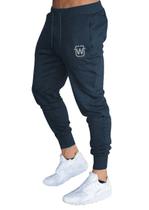Kit 02 calças de moletom masculina slim sport academia wooks