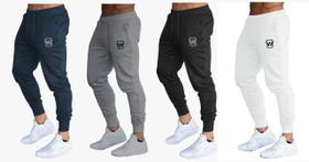 Kit 02 calças de moletom masculina slim sport academia wooks Kit 02 calças de moletom masculina slim sport academia wooks