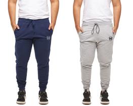 Kit 02 calças de moletom masculina slim sport academia wooks