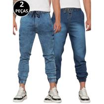 Kit 02 Calças Jogger Jeans Masculina