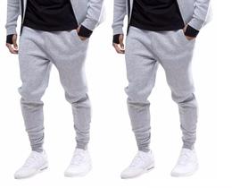 Kit 02 calças moletom masculina jogger slim fit básica lisa Kit 02 calças moletom masculina jogger slim fit básica lisa