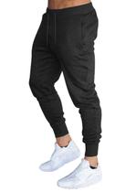 Kit 02 calças moletom masculina jogger slim fit básica lisa - Wooks