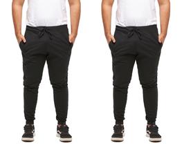 Kit 02 calças moletom masculina jogger slim fit básica lisa