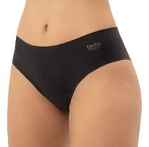 Kit 02 Calcinhas Largas Delrio Invisible Preto/mousse 510322