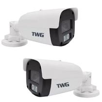 Kit 02 camera bullet plast 4x1 2mp tw-7327 star color pl twg