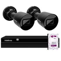 Kit 02 Câmeras de Segurança Bullet Intelbras Full HD 1080p VIP 1230 B G4 + Gravador Digital de Vídeo NVR NVD 1404 - 4 Canais + HD 1TB Purple