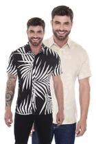 Kit 02 Camisas Floral Masculina Manga Curta Kit 02 Camisas Floral Masculina Manga Curta