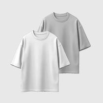 Kit 02 Camiseta Oversized Masculina Tecido Malhão Gola Alta Lançamento Fafenix