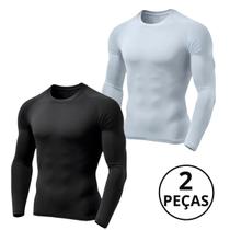 Kit 02 Camiseta Térmica Masculina Proteção Solar UV Manga Longa Lisa UV +50