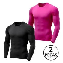 Kit 02 Camiseta Térmica Masculina Proteção Solar UV Manga Longa Lisa UV +50