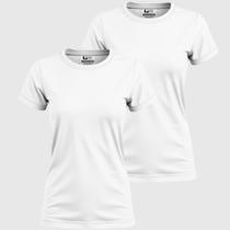 Kit 02 Camisetas Blusinhas Tshirt Feminina 100% Algodão Gola Redonda Fafenix Confortáveis