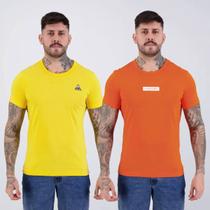 Kit 02 Camisetas Le Coq Sportif I Laranja e Amarelo