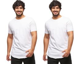 Kit 02 camisetas longline manga curta masculina