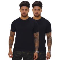 Kit 02 Camisetas Masculina Algodão Egípcio Manga Curta Slim Kit 02 Camisetas Masculina Algodão Egípcio Manga Curta Slim