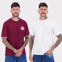 Kit 02 Camisetas Nicoboco Bordô e Branca