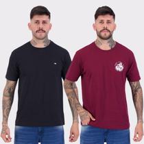 Kit 02 Camisetas Nicoboco Bordo e Preta Kit 02 Camisetas Nicoboco Bordo e Preta