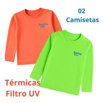 Kit 02 Camisetas Térmicas Bebê Unissex