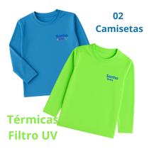 Kit 02 Camisetas Térmicas Bebê Unissex