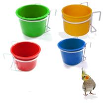 kit 02 Canecas Comedouro Para Calopsita Canário Periquito Papagaio Caneca poli aceta