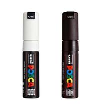 Kit 02 Caneta Posca PC-7M Uni-Ball Cor Branca e Preta Kit 02 Caneta Posca PC-7M Uni-Ball Cor Branca e Preta