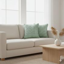 Kit 02 Capa De Almofadas 45x45- Quarto/Sala Polar/Willow/ Marshmallow