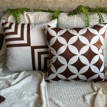 Kit 02 Capas de Almofadas 45cm x 45cm de Veludo Decorativas com Zíper