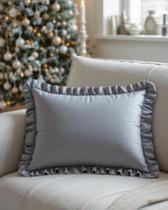 KIT 02 CAPAS DE ALMOFADAS BABADO 30x50 - PREMIUM LUXO DECORAÇÃO KIT 02 CAPAS DE ALMOFADAS BABADO 30x50 - PREMIUM LUXO DECORAÇÃO